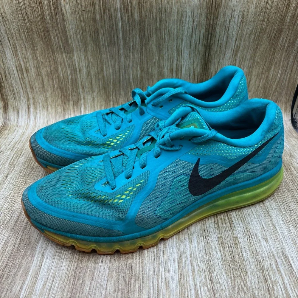 Nike Air Max 2014 Men's Size 15 Turbo Green Volt Running Shoes 621077-301